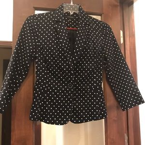 Black and White Polka Dotted Blazer
